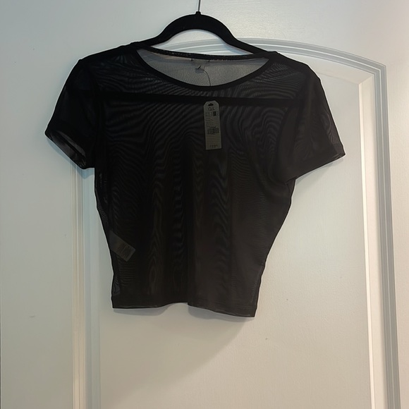 Garage sheer black nwt crop top - Picture 3 of 3